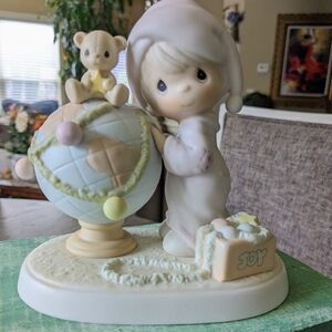 "May Your World Be Trimmed With Joy" Precious Moments Figurine. Like New Conditi